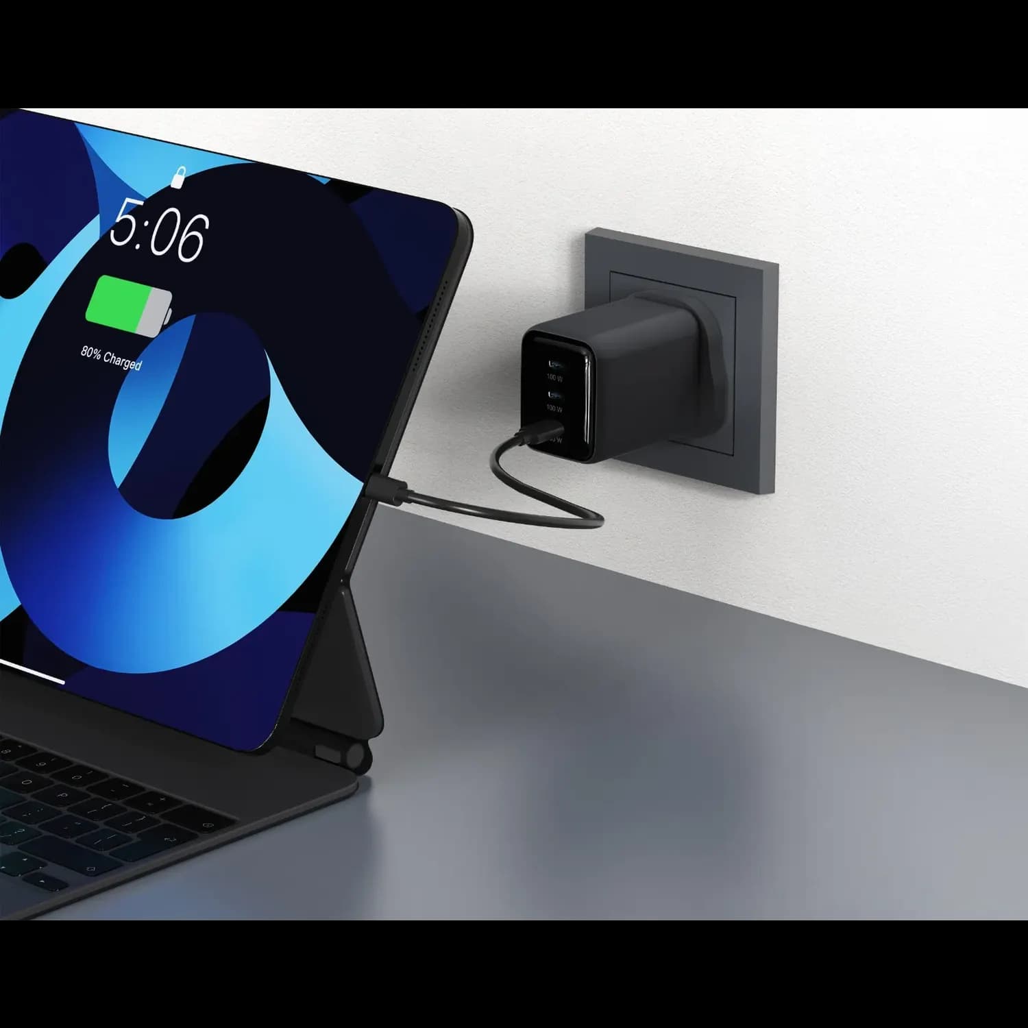 Powerology Wall Charger Volt-X - 100W Multi-Port, Black 4