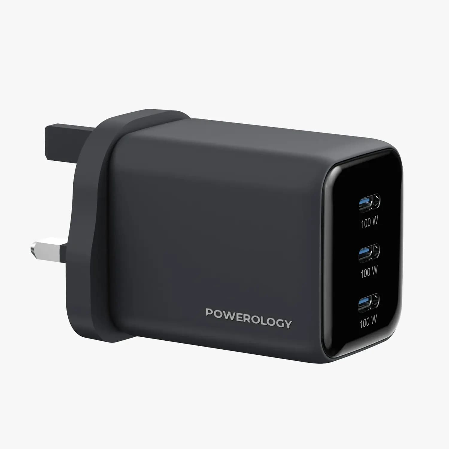 Powerology Wall Charger Volt-X - 100W Multi-Port, Black 1 Powerology Wall Charger Volt-X - 100W Multi-Port, Black 1