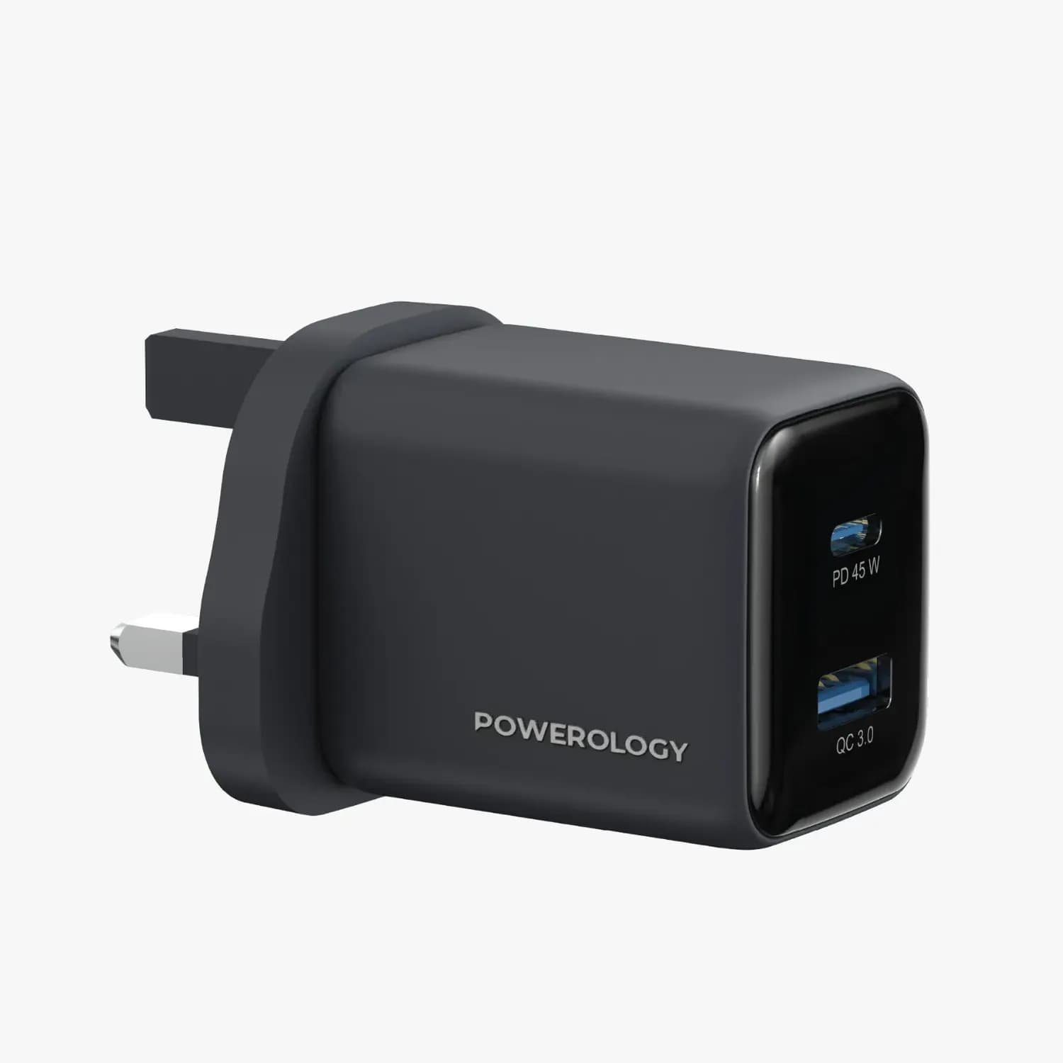 Powerology Wall Charger Volt-X - 45W Dual-Port GaN, Black 2