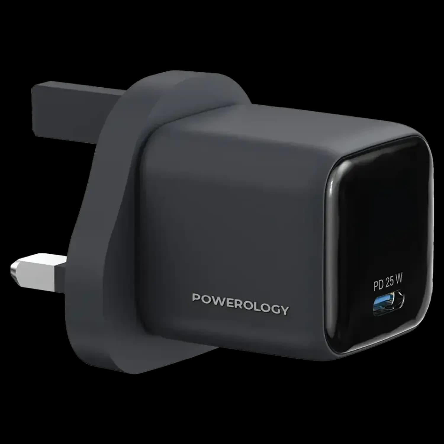 Powerology Charger Volt-X - 25W GaN Type-C, Black 1 Powerology Charger Volt-X - 25W GaN Type-C, Black 1