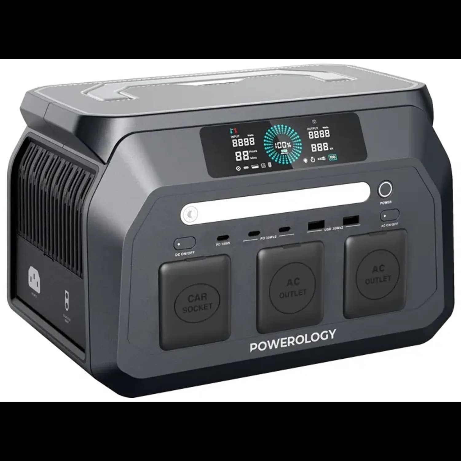 Powerology Portable Power Station Dynamic800 - 800W, Black 1 Powerology Portable Power Station Dynamic800 - 800W, Black 1