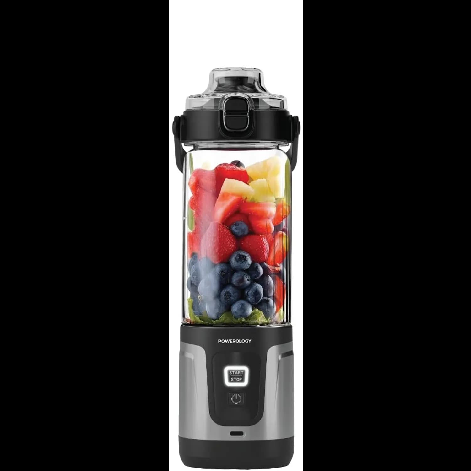 Powerology Portable Blender DUOMIX - 120W Dual-Blade, Blue — Black 1 Powerology Portable Blender DUOMIX - 120W Dual-Blade, Blue — Black 1