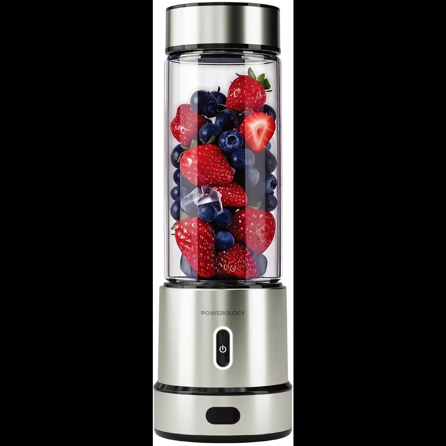 Powerology Portable Blender - 470ml Glass, Silver — Silver 1 Powerology Portable Blender - 470ml Glass, Silver — Silver 1