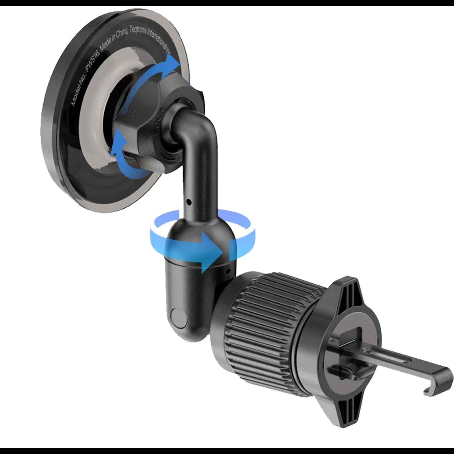 Powerology Car Phone Holder - 360° Rotating, Air Vent Mount, Black 4