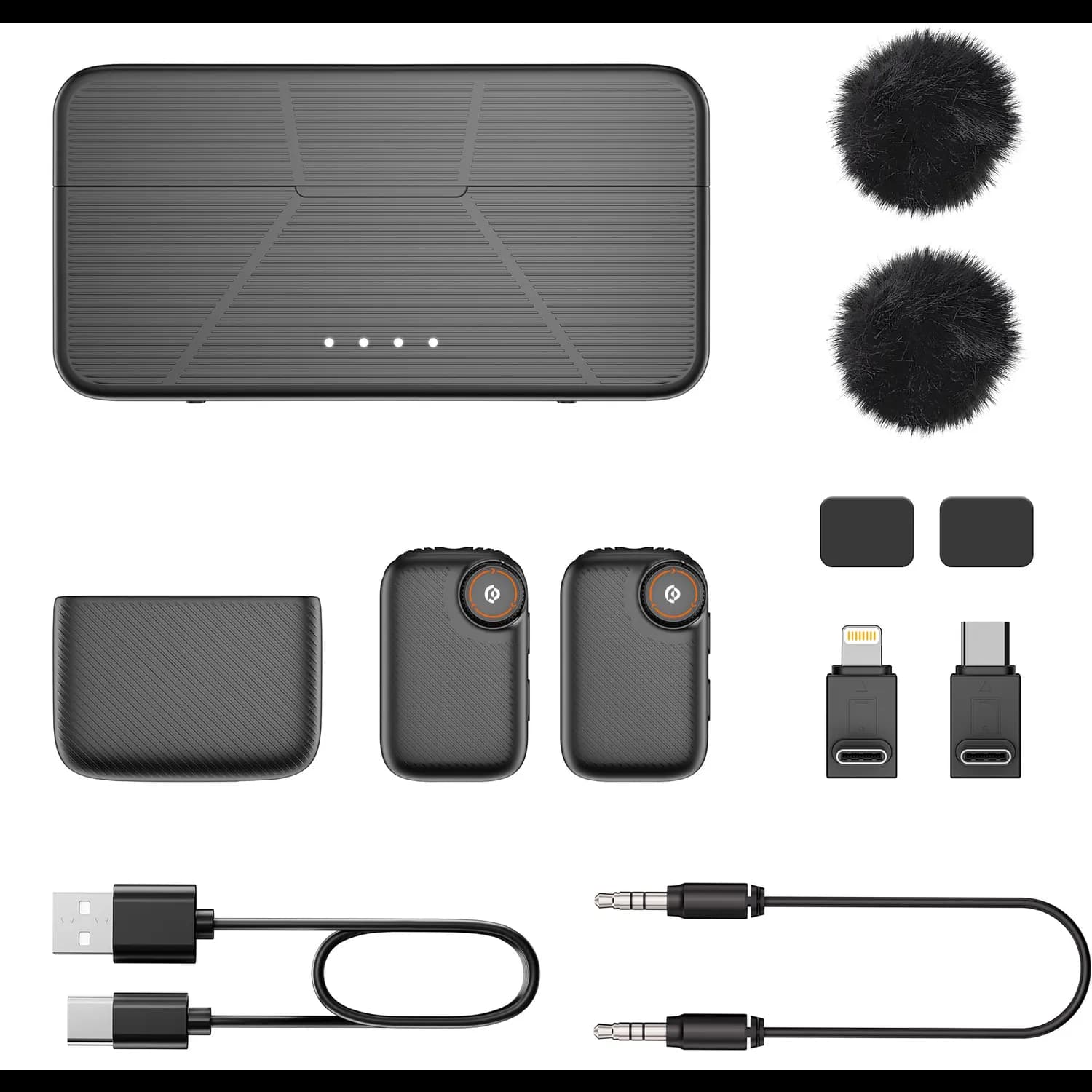 Powerology Wireless Microphone Pure Q1 - AI Noise-Cancelling, Black 2