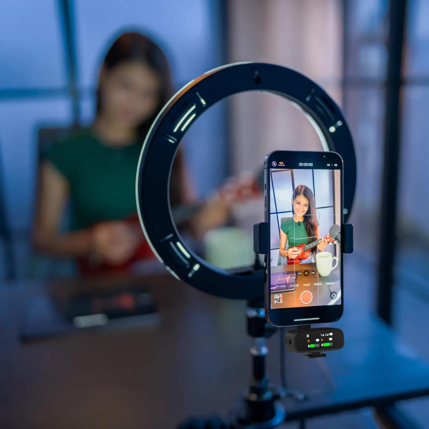 Powerology Wireless Microphone Pure Q1 - AI Noise-Cancelling, Black 3