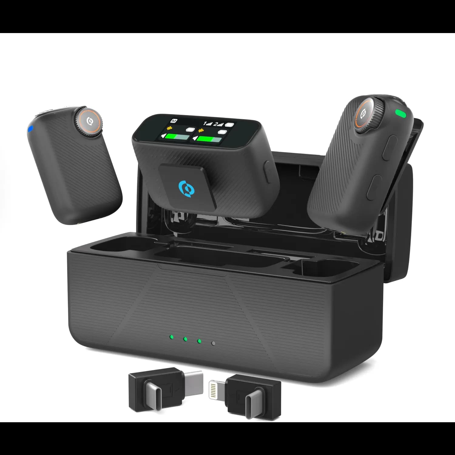 Powerology Wireless Microphone Pure Q1 - AI Noise-Cancelling, Black 1