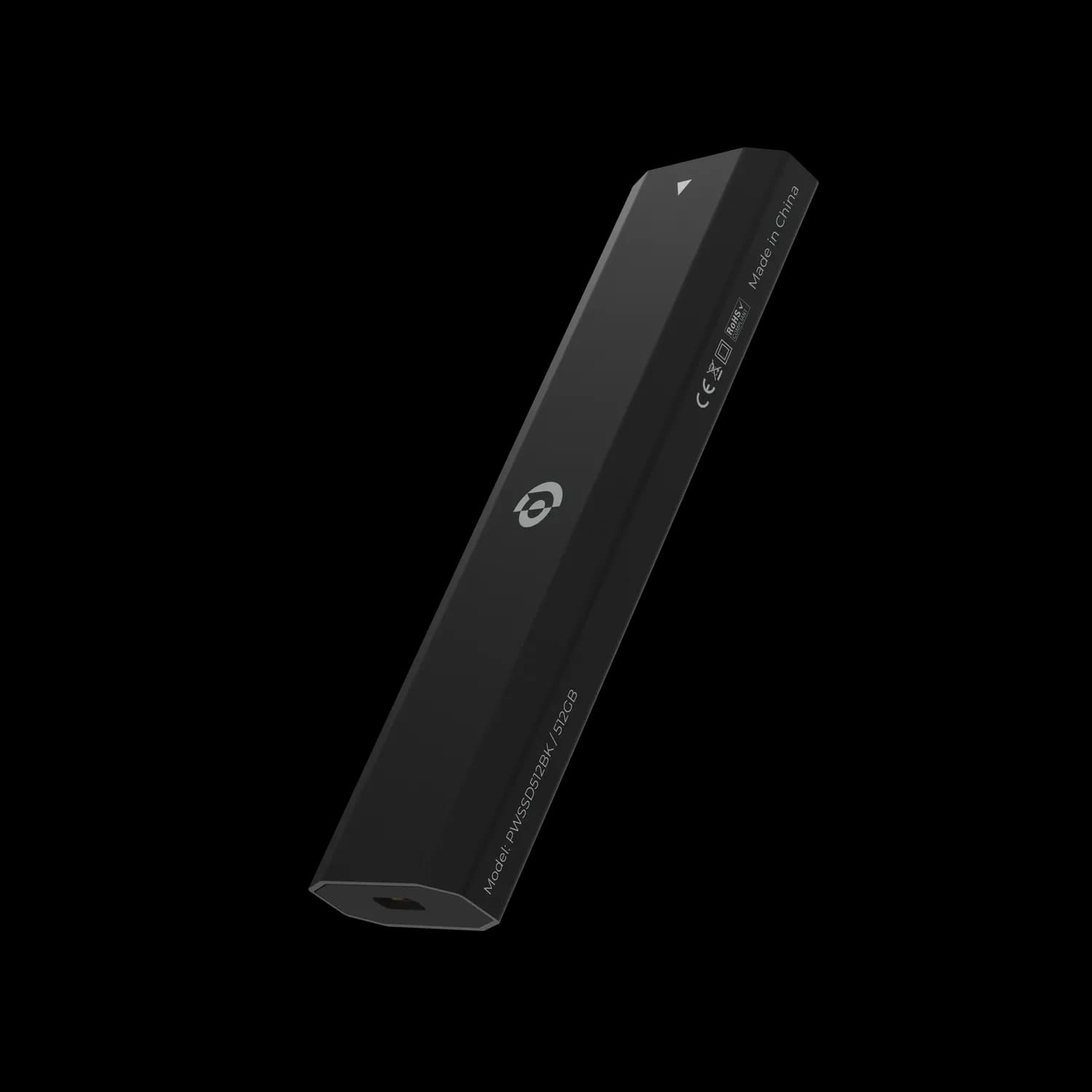 Powerology Portable SSD - 512GB Dual Protocol, Black 3