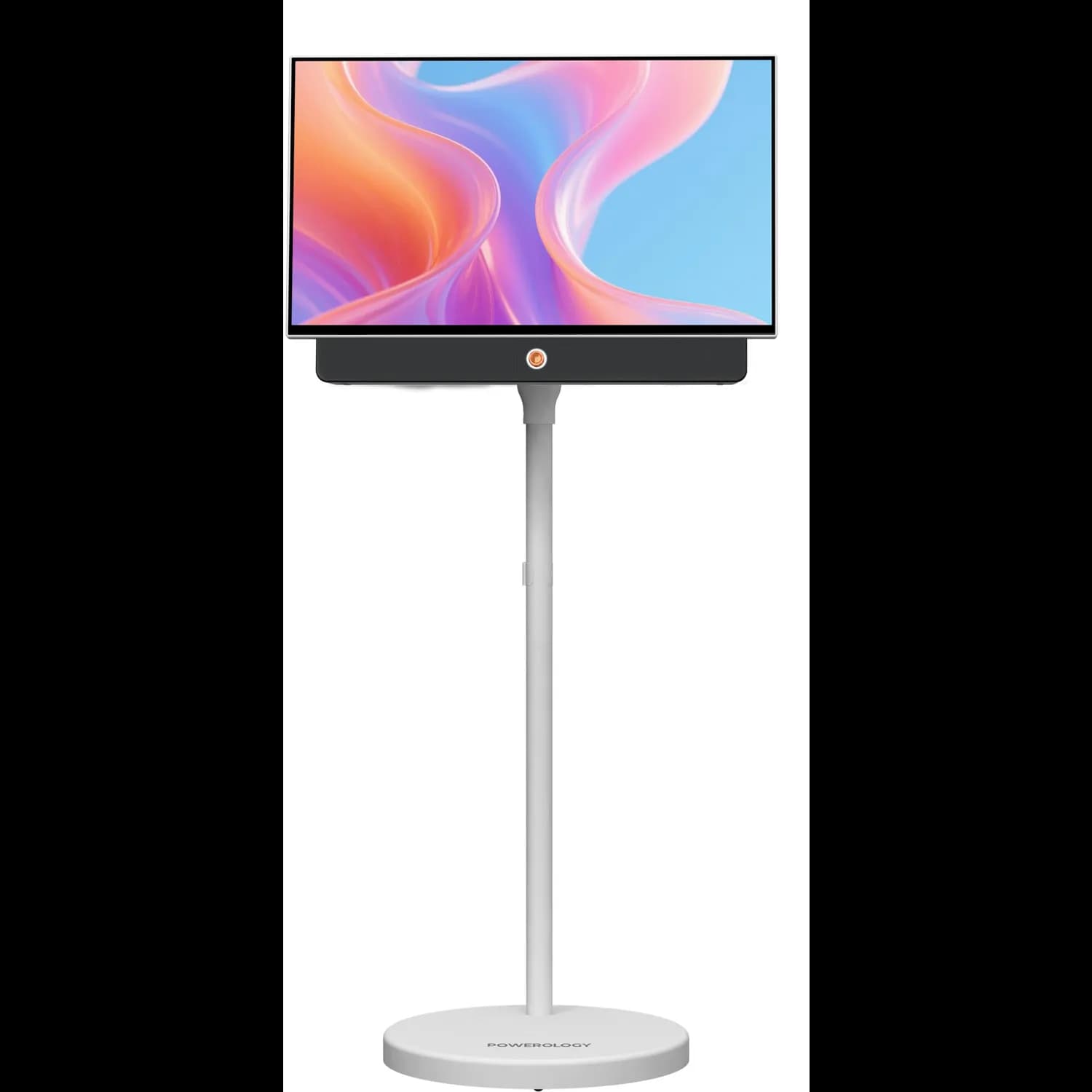 Powerology Monitor Stand PWST027 - Height Adjustable 27-40 Inch, White 2