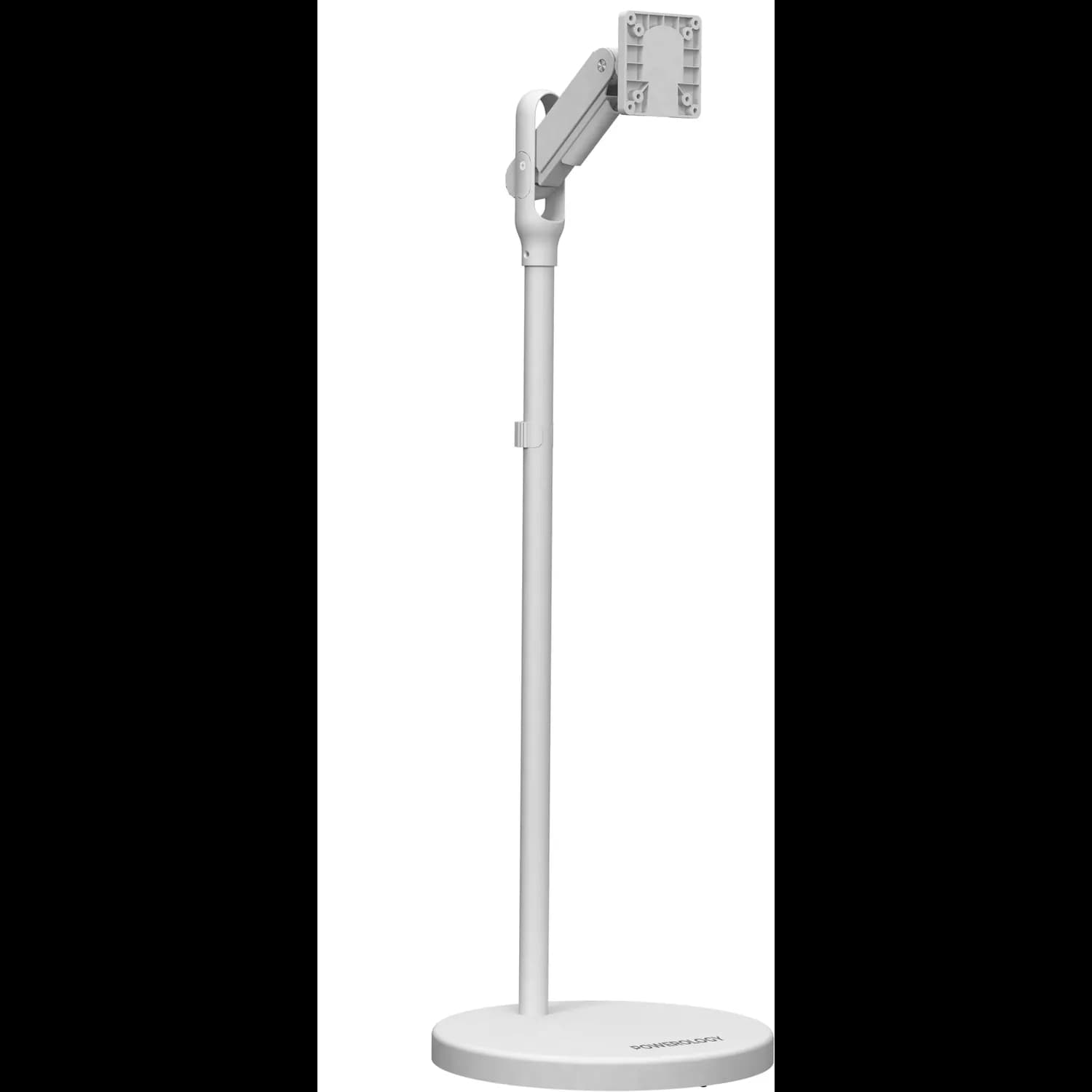 Powerology Monitor Stand PWST027 - Height Adjustable 27-40 Inch, White 3