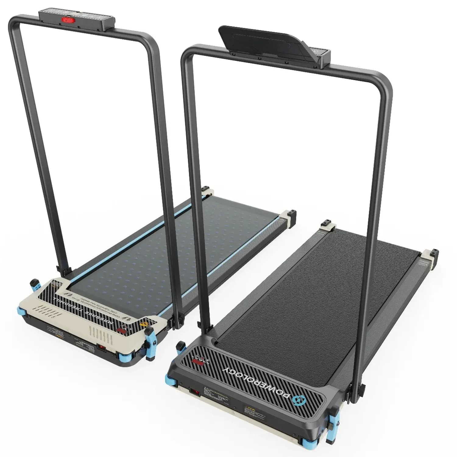 Powerology Treadmill - 2-in-1 Foldable with Massage Pad, Black 2