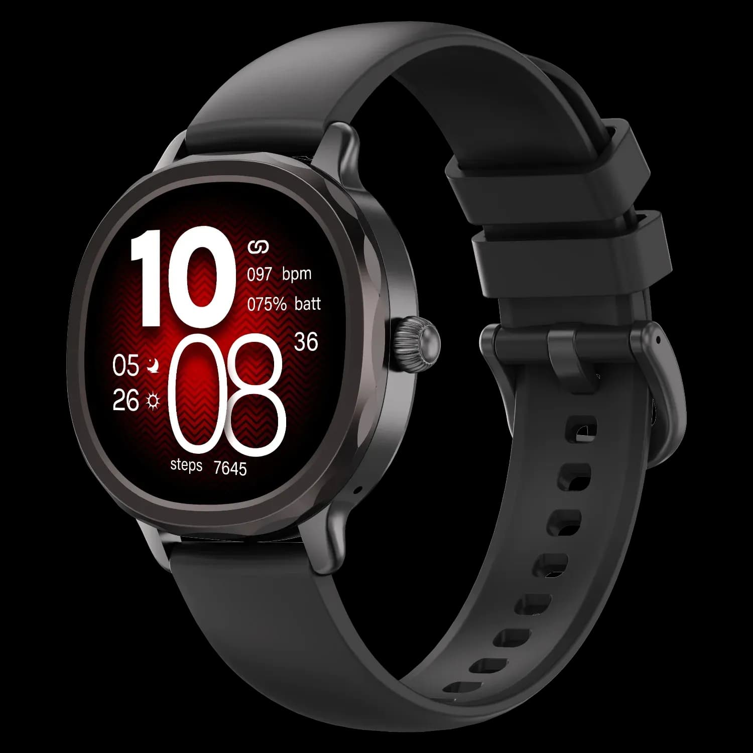 Powerology Smartwatch VeloFit - 1.04" AMOLED Display, Black 1 Powerology Smartwatch VeloFit - 1.04" AMOLED Display, Black 1