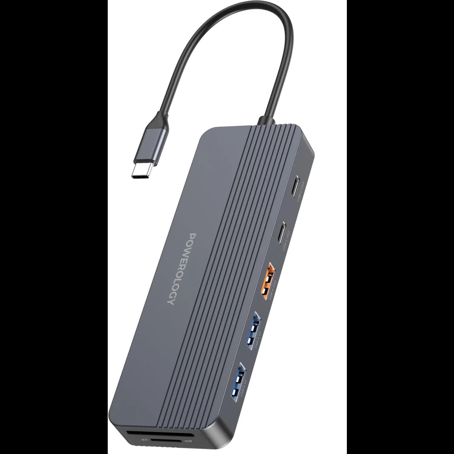 Powerology USB-C Hub - 12-in-1, 100W PD, Grey 1 Powerology USB-C Hub - 12-in-1, 100W PD, Grey 1