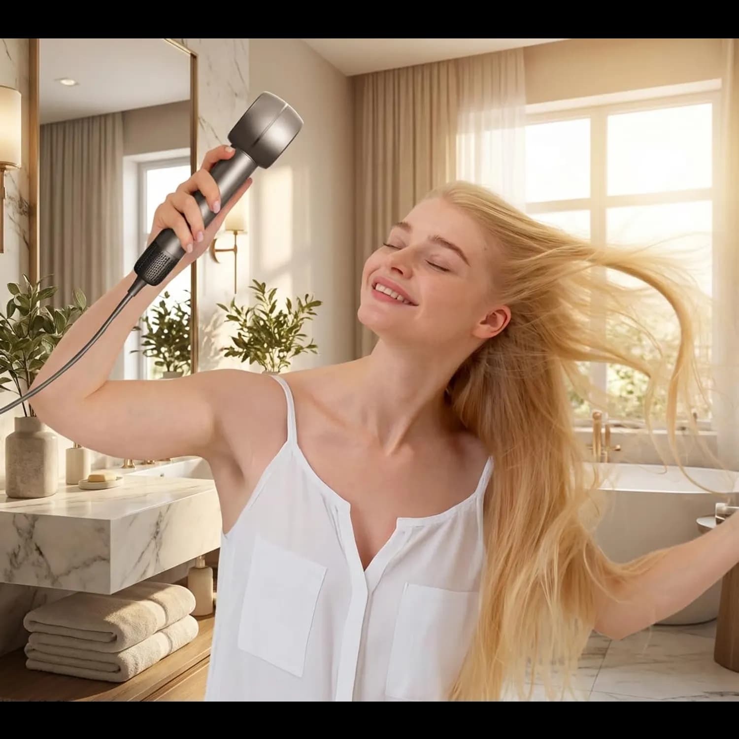 Powerology Hair Dryer - Ionic, Brushless Motor, Grey 2