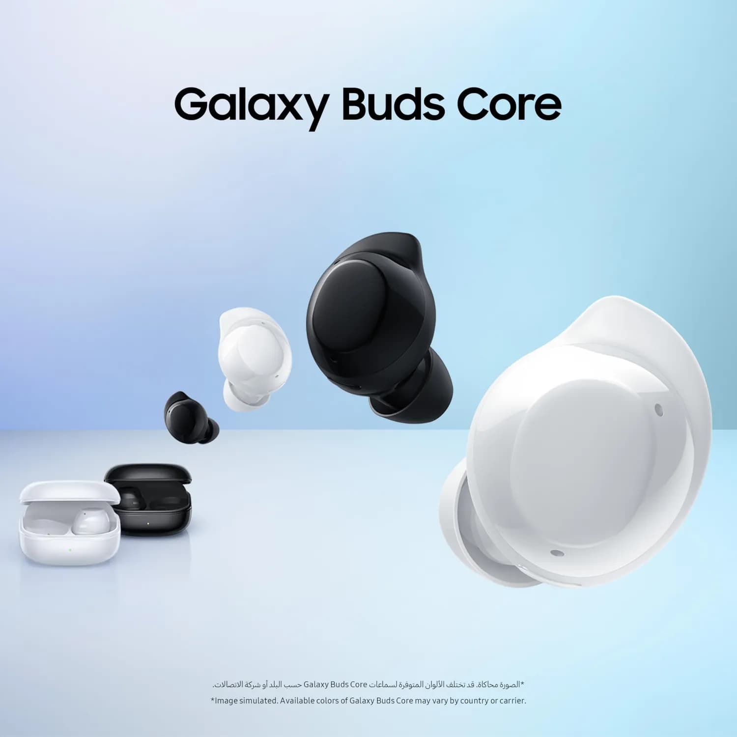 Samsung Earbuds Galaxy Buds Core - ANC, White — Black 3