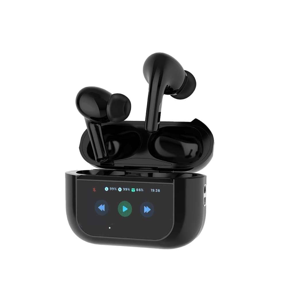 Porodo Blue Earbuds Pro2 Touch Display - ANC + ENC — Black 1 Porodo Blue Earbuds Pro2 Touch Display - ANC + ENC — Black 1