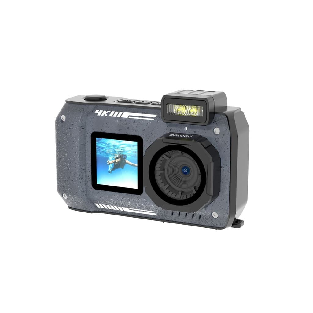 Porodo Waterproof Digital Camera Dual Screen & 18x Zoom — Black 1 Porodo Waterproof Digital Camera Dual Screen & 18x Zoom — Black 1