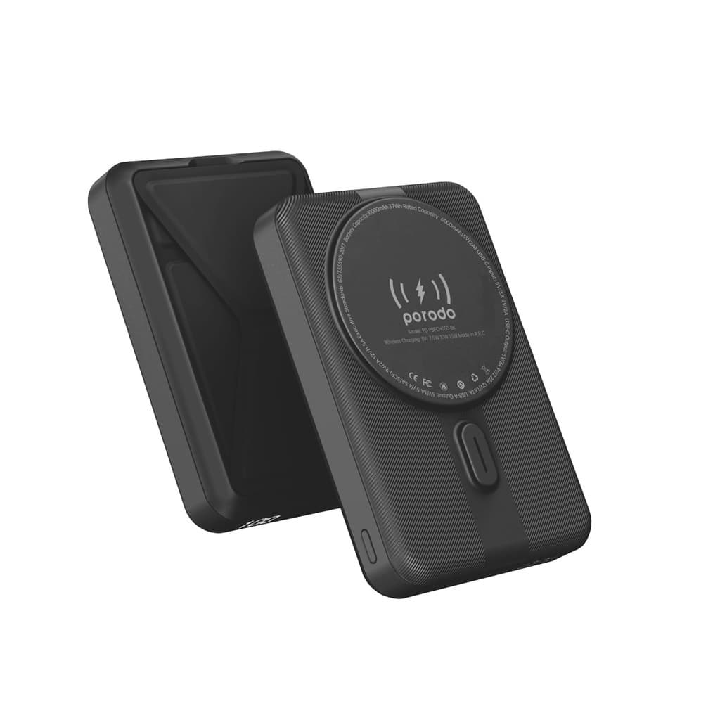Porodo 10000mAh Digital MagSafe Power & Stand — Black 1