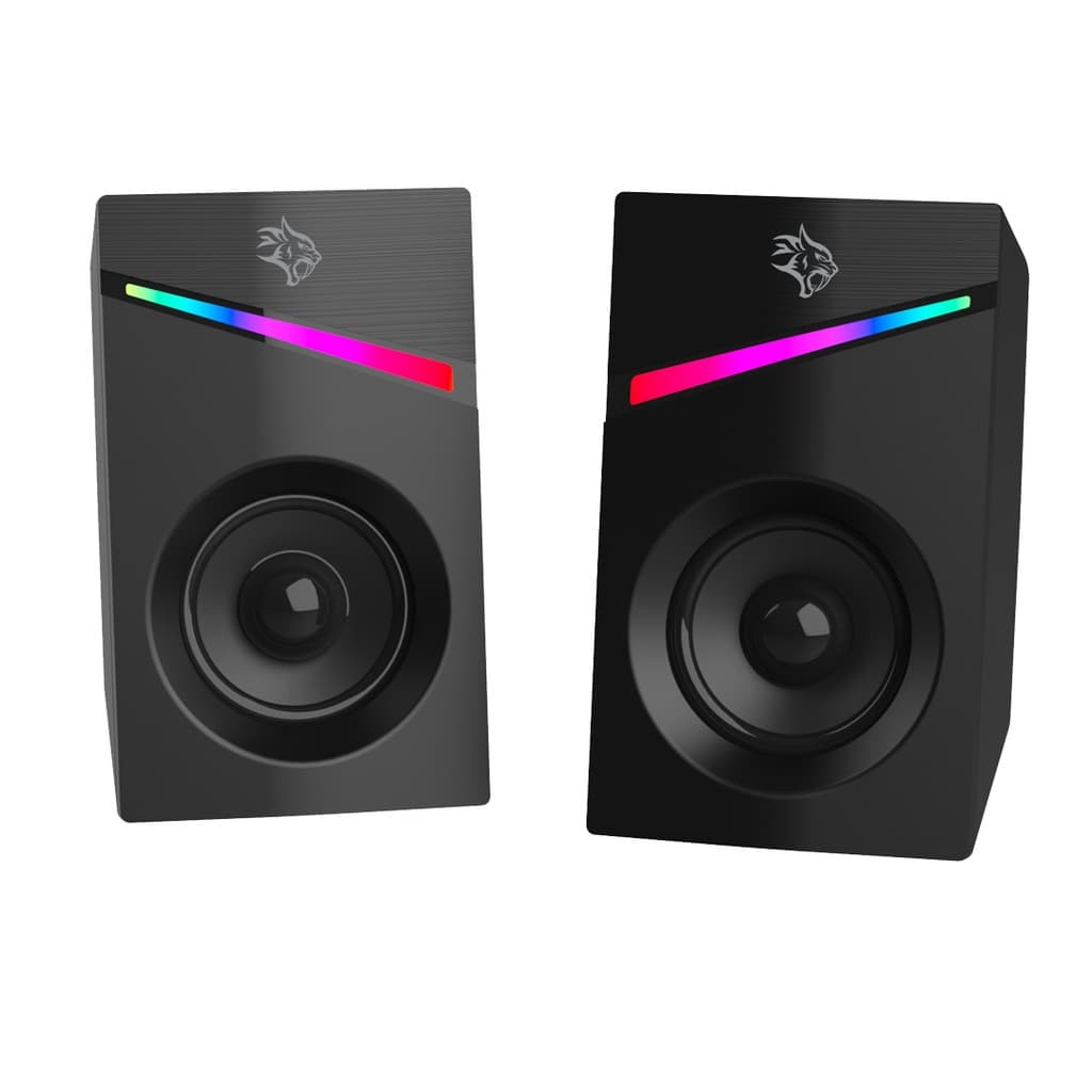 Porodo Gaming Stereo Gaming Speakers Volume Knob Control - White Porodo Gaming Stereo Gaming Speakers Volume Knob Control - White