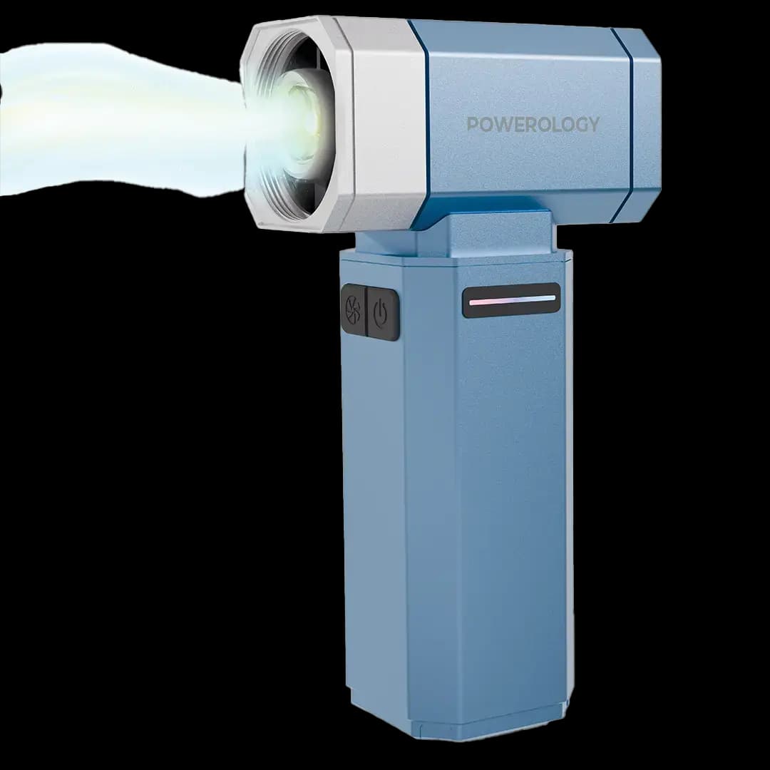 Powerology Drift Handheld Turbo Fan - Dual Blower & Vacuum, 8000mAh Powerology Drift Handheld Turbo Fan - Dual Blower & Vacuum, 8000mAh