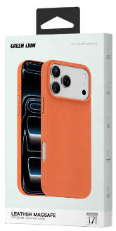 Green Lion Leather MagSafe Case for iPhone 18 Pro/17 Pro
