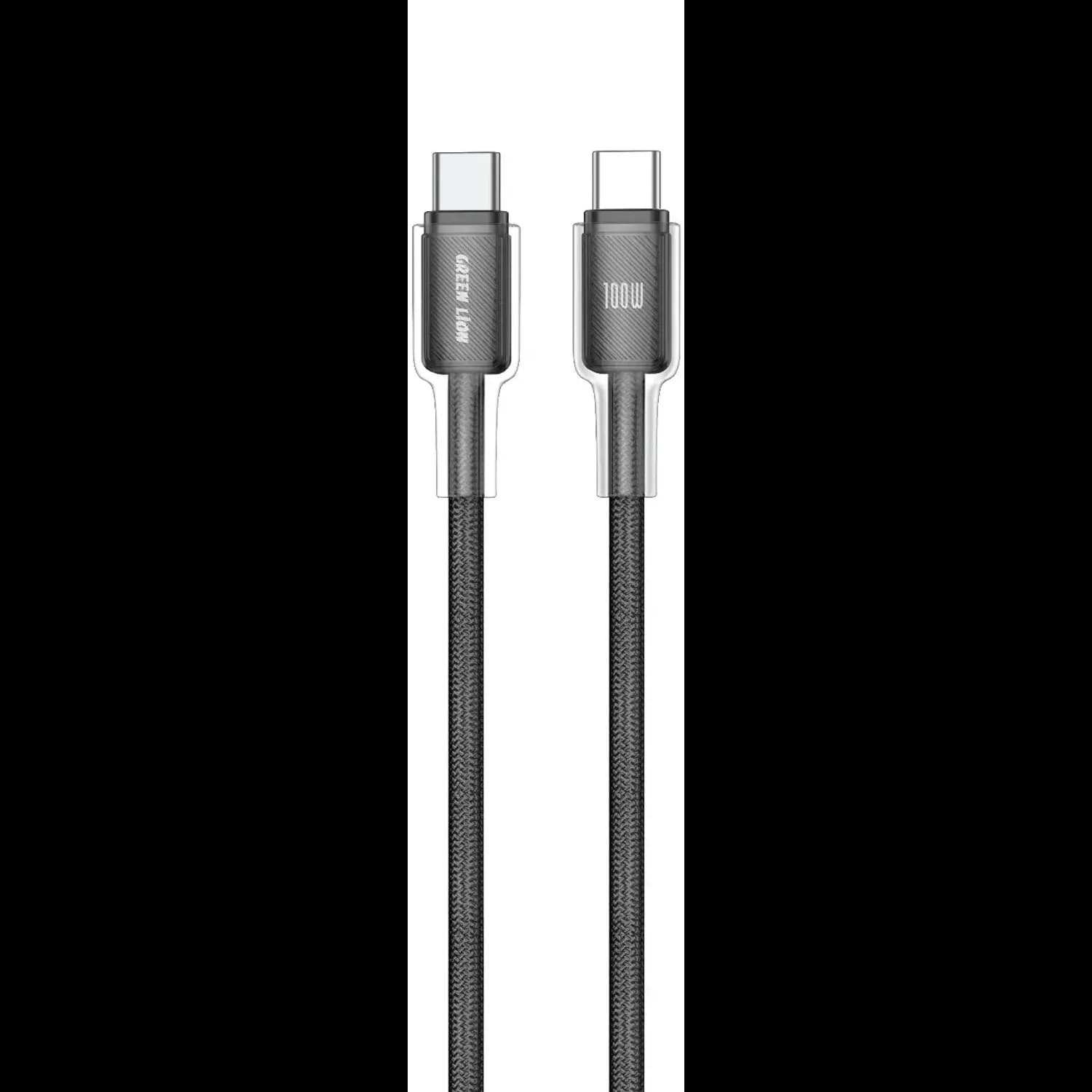 Green Lion USB-C Cable - 1M 100W PD, Black Green Lion USB-C Cable - 1M 100W PD, Black