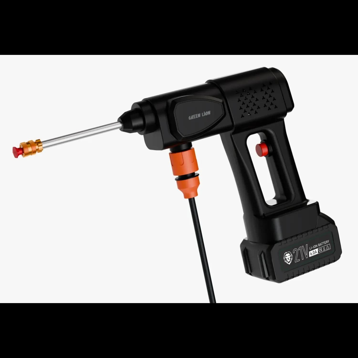GREEN LION Pressure Washer Gun - Cordless 21V, Black 1 GREEN LION Pressure Washer Gun - Cordless 21V, Black 1