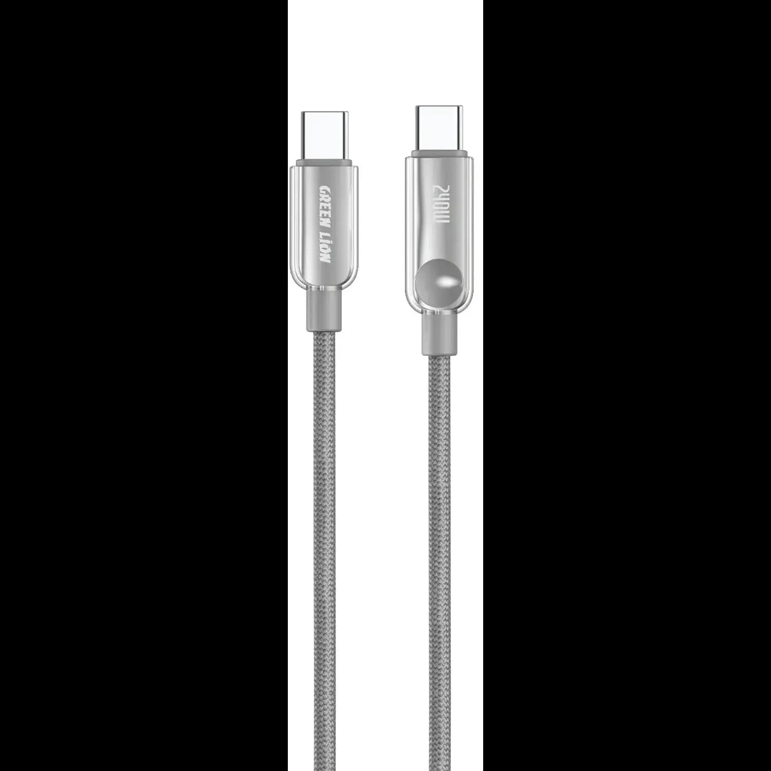 Green Lion USB-C to USB-C Cable - 240W Fast Charging, Gray Green Lion USB-C to USB-C Cable - 240W Fast Charging, Gray