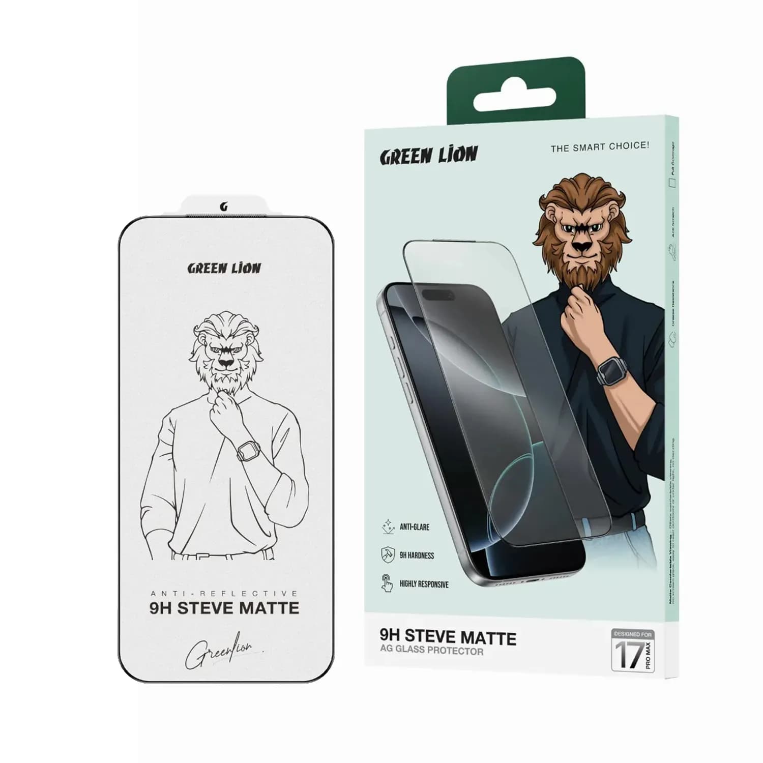 Green Lion Glass Protector - 9H Matte, Clear — Clear 1 Green Lion Glass Protector - 9H Matte, Clear — Clear 1