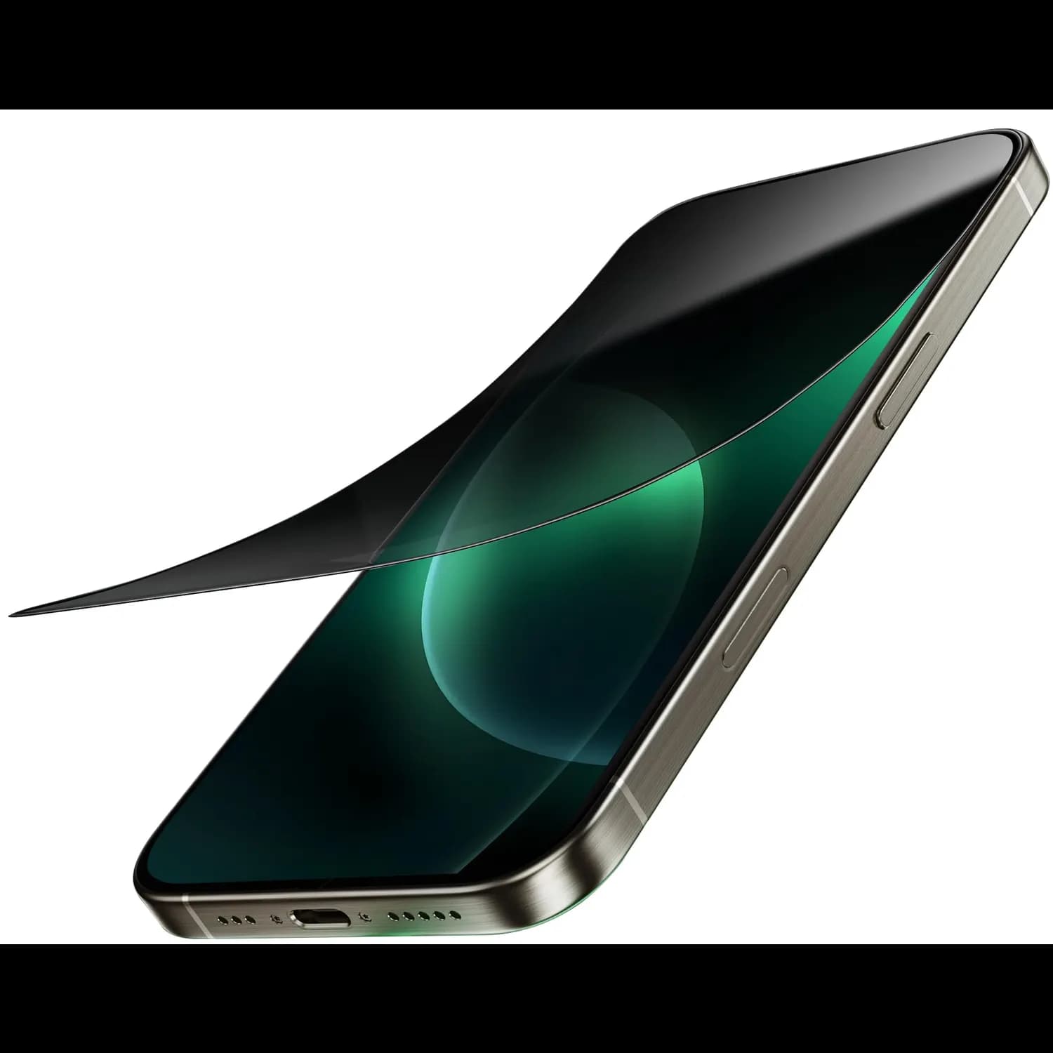 Green Lion Screen Protector iPhone 16 6.3" - 9H Privacy Glass, Black 1 Green Lion Screen Protector iPhone 16 6.3" - 9H Privacy Glass, Black 1
