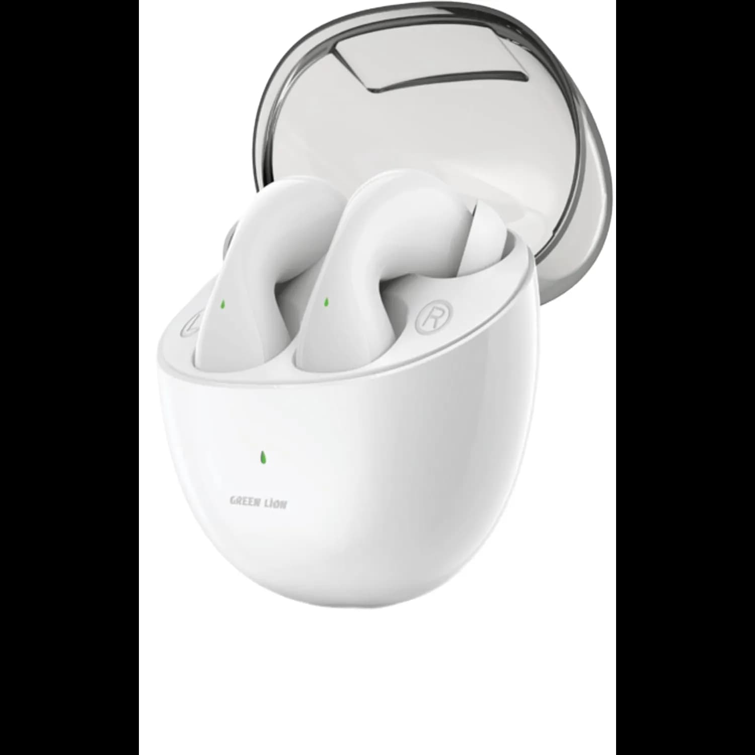 Green Lion Wireless Earbuds Athens - Bluetooth 5.3, Black — White 1 Green Lion Wireless Earbuds Athens - Bluetooth 5.3, Black — White 1