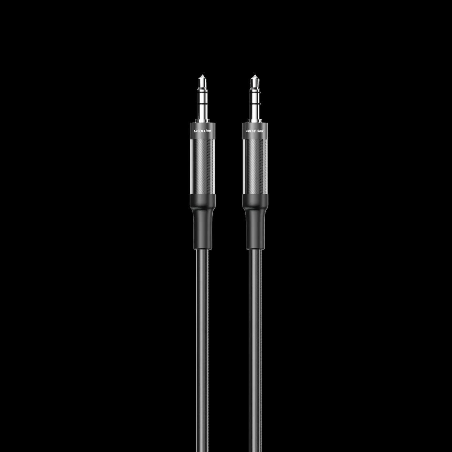 Green Lion AUX Cable - Braided, 1m Black 1 Green Lion AUX Cable - Braided, 1m Black 1