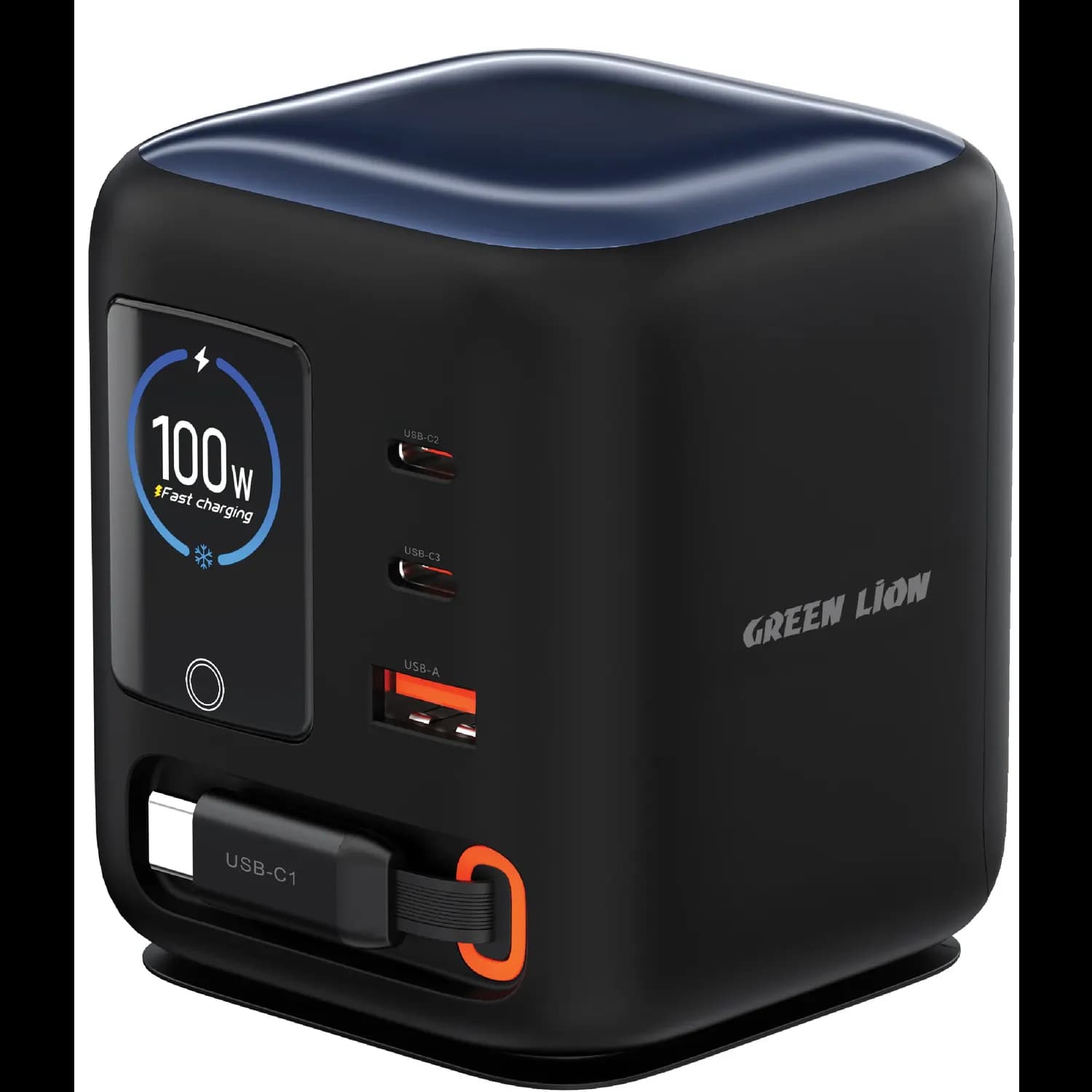 Green Lion Travel Adapter Centurion - 100W GaN, Black 1 Green Lion Travel Adapter Centurion - 100W GaN, Black 1