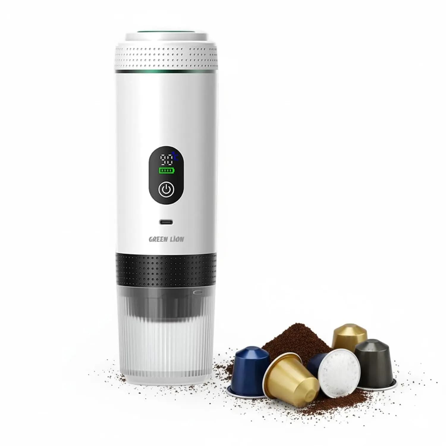 Green Lion Coffee Maker - 20 Bar Pump, White 1 Green Lion Coffee Maker - 20 Bar Pump, White 1
