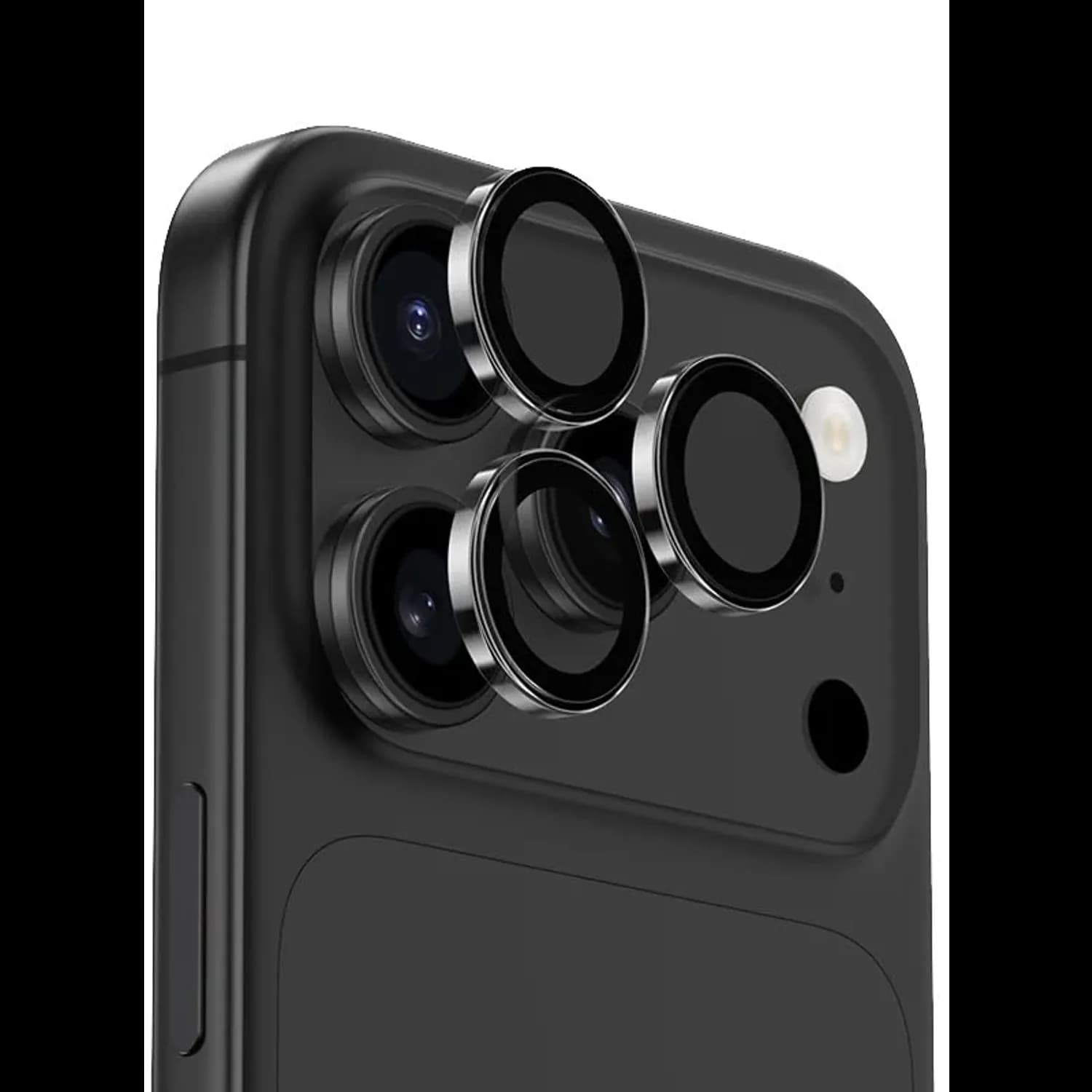 Green Lion Camera Lens Protector iPhone 17 Pro/17 Pro Max - 9H Tempered Glass, Silver — Black 1 Green Lion Camera Lens Protector iPhone 17 Pro/17 Pro Max - 9H Tempered Glass, Silver — Black 1