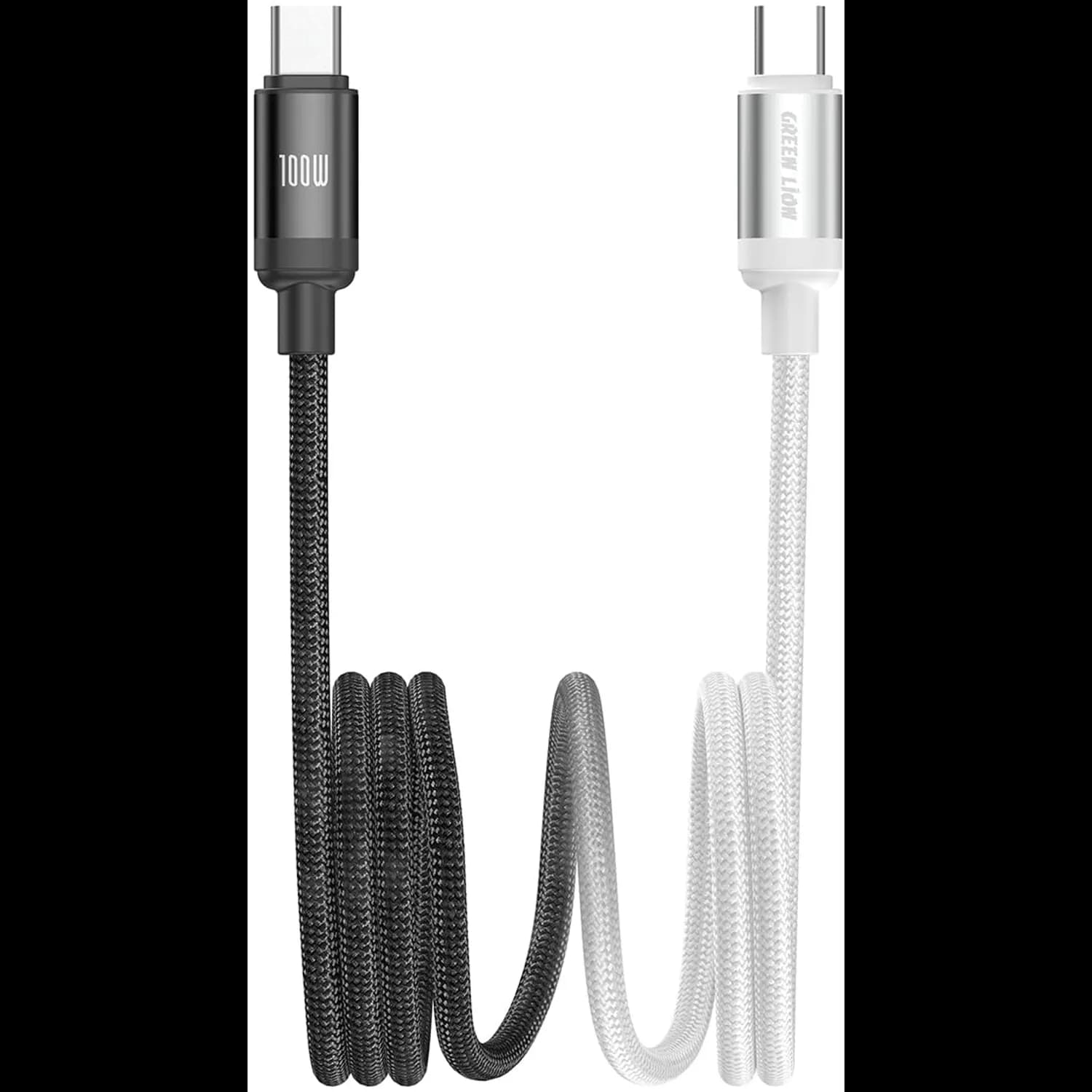 Green Lion USB-C Cable - 100W Fast Charging, Blue — Black 1 Green Lion USB-C Cable - 100W Fast Charging, Blue — Black 1