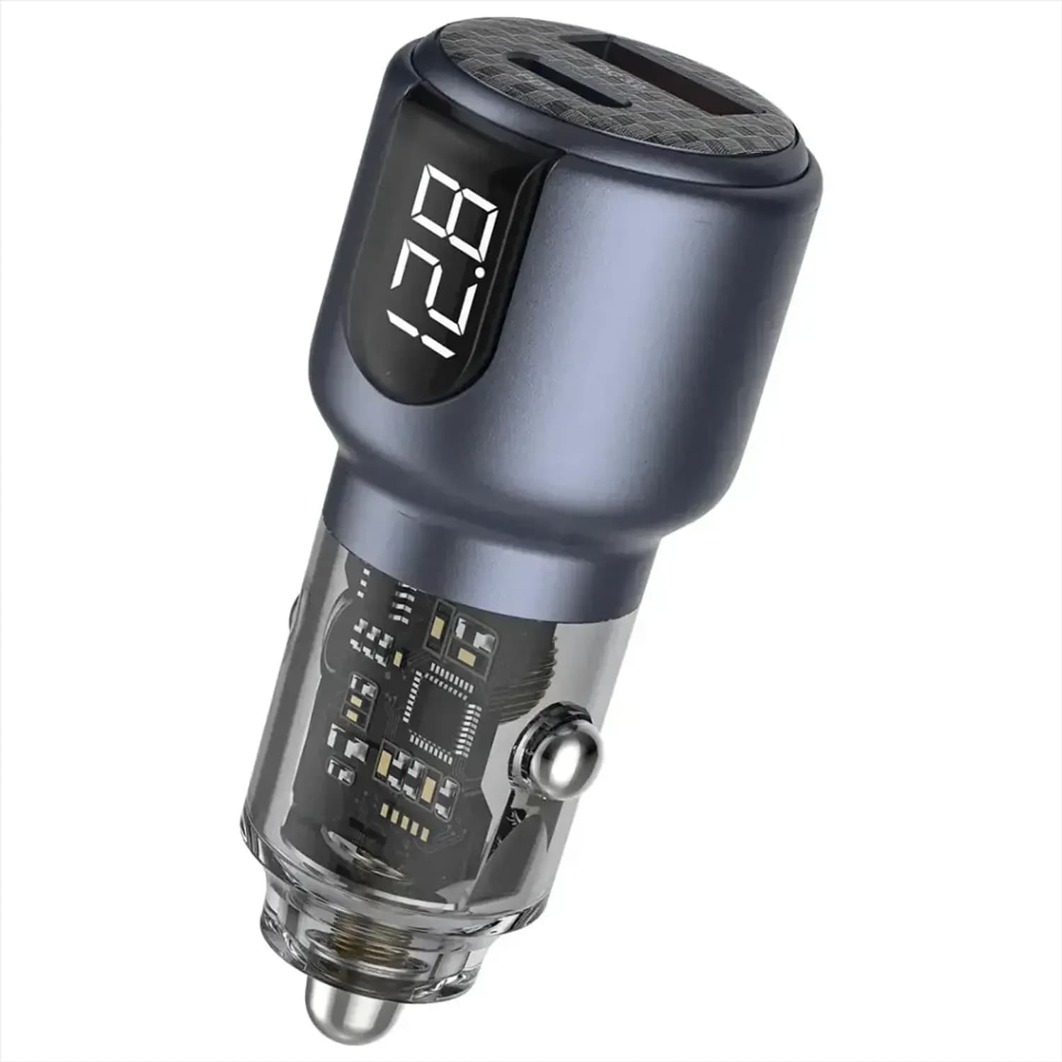 GREEN LION Dual Port Car Charger - 75W PD, Grey GREEN LION Dual Port Car Charger - 75W PD, Grey