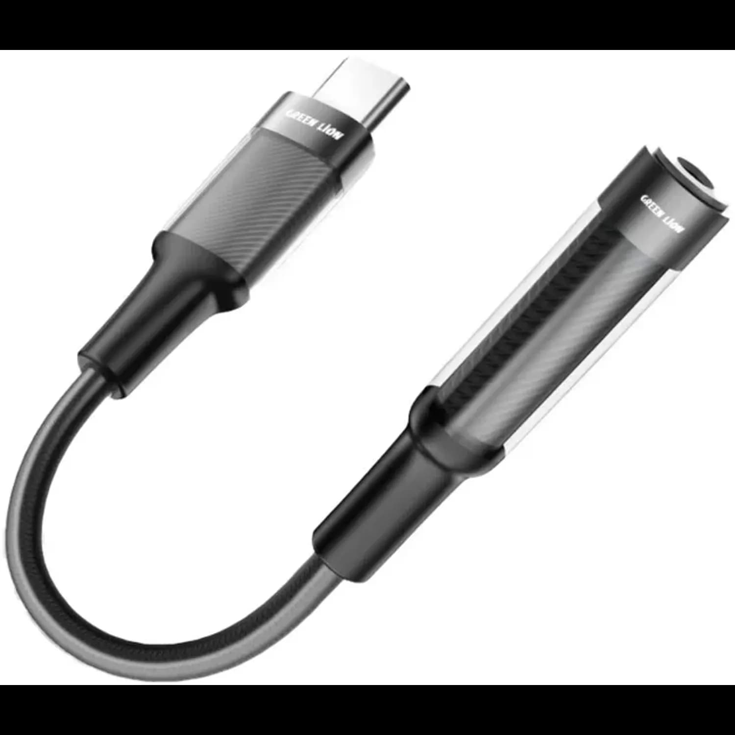 Green Lion Earphone Adapter - USB-C to 3.5mm, Black 1 Green Lion Earphone Adapter - USB-C to 3.5mm, Black 1