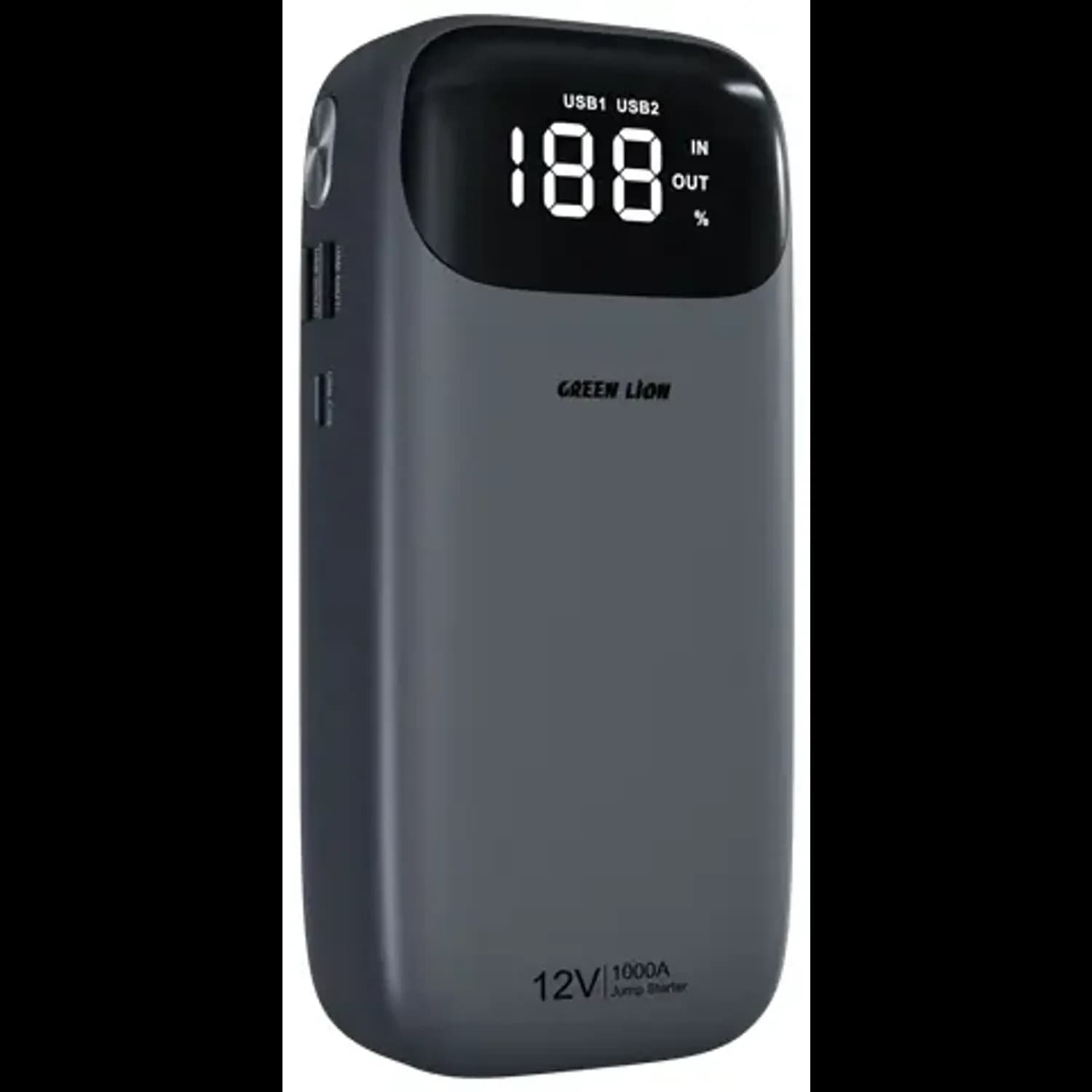 Green Lion Power Jumper and Power Bank - 10000mAh, Gray 1 Green Lion Power Jumper and Power Bank - 10000mAh, Gray 1