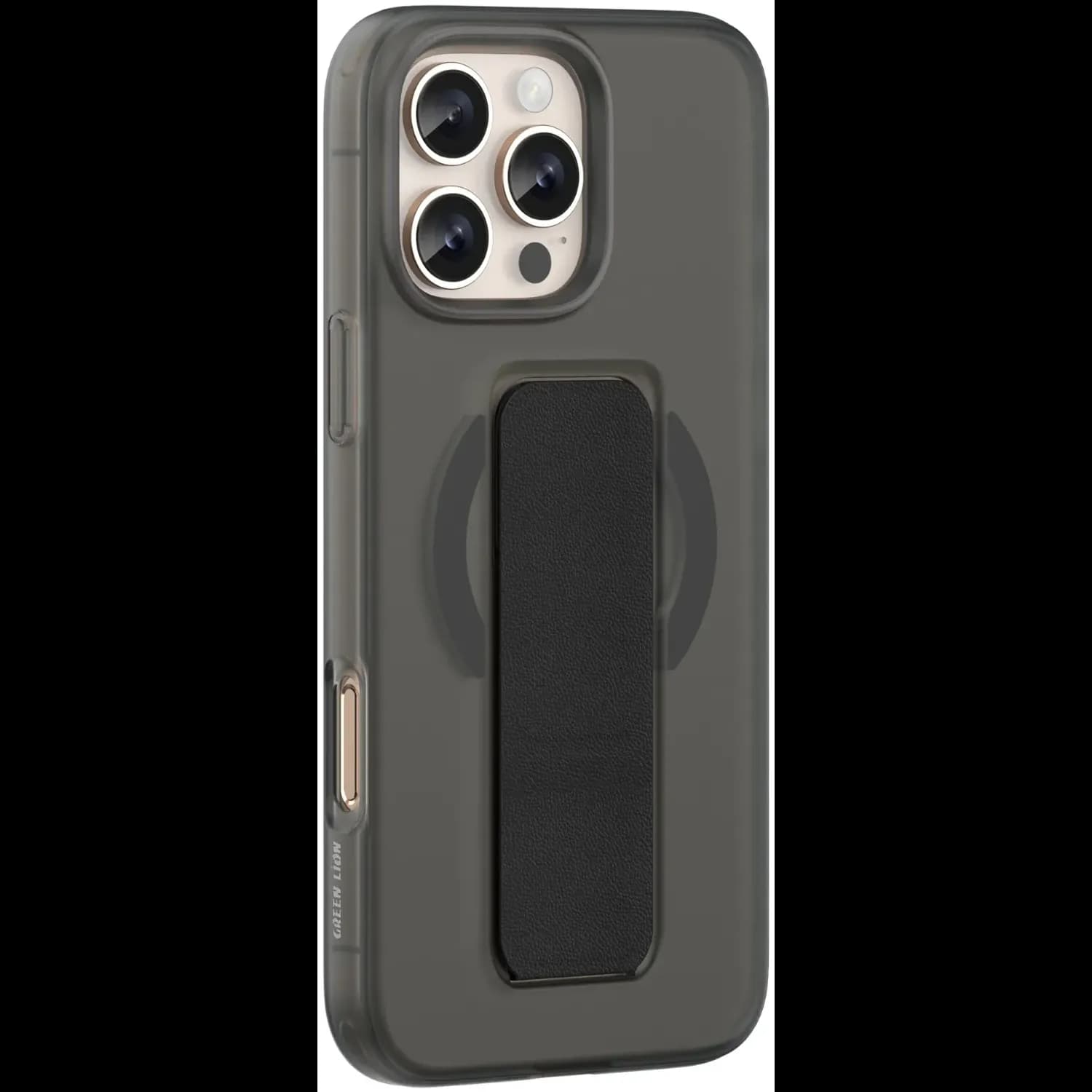 Green Lion GRIP 360 MagSafe Case - Leather Strap, Black 1 Green Lion GRIP 360 MagSafe Case - Leather Strap, Black 1