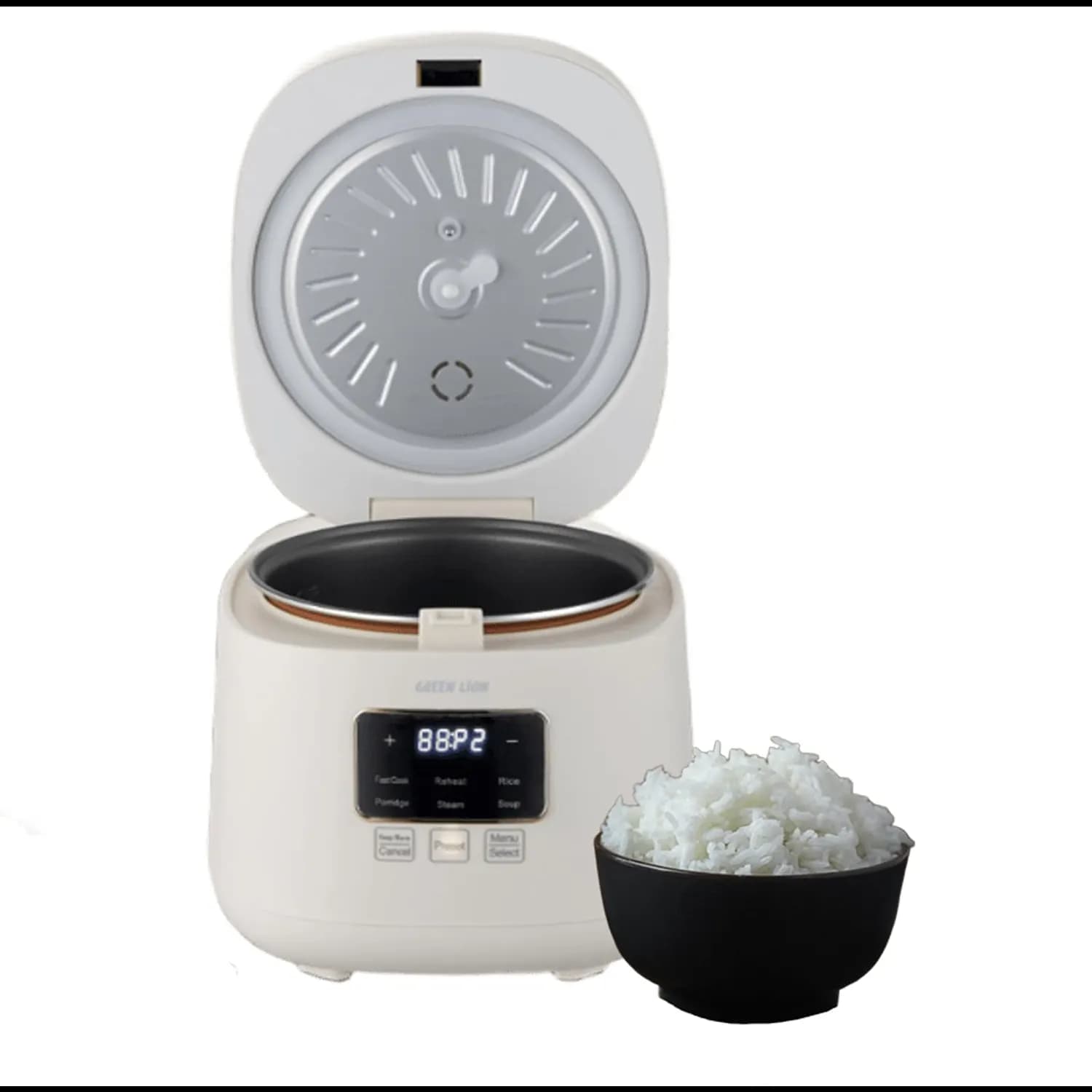Green Lion Rice Cooker GRC-10 - 2L, Digital, White 1 Green Lion Rice Cooker GRC-10 - 2L, Digital, White 1