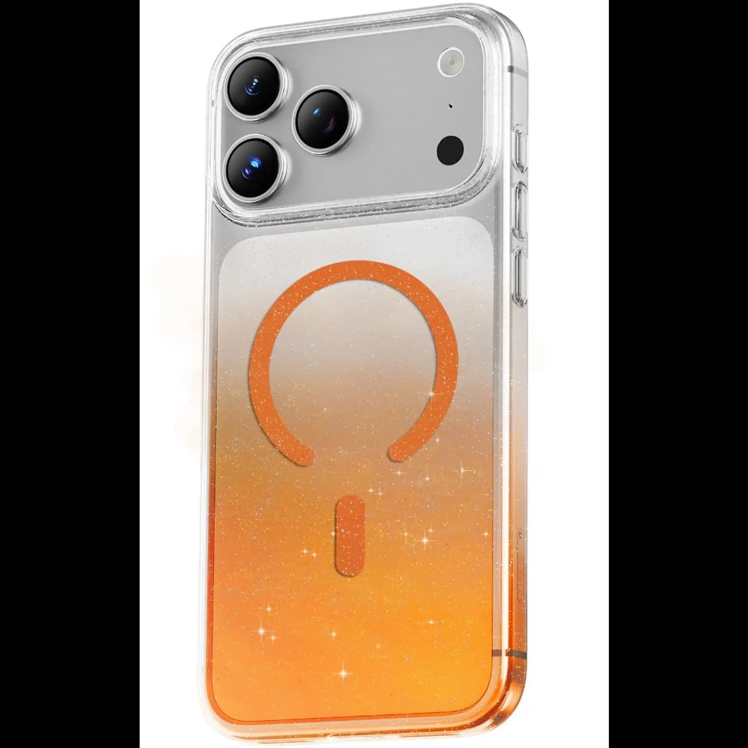 Green Lion iPhone 17 Pro Case - Glitter, Orange 1 Green Lion iPhone 17 Pro Case - Glitter, Orange 1