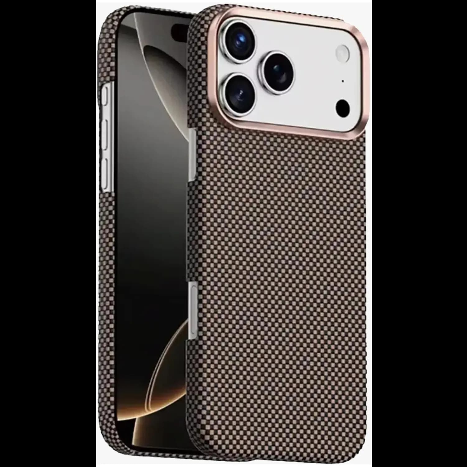 Green Lion Kevlar Case iPhone 17 Pro - Aluminum Guard, Black Gold 1 Green Lion Kevlar Case iPhone 17 Pro - Aluminum Guard, Black Gold 1