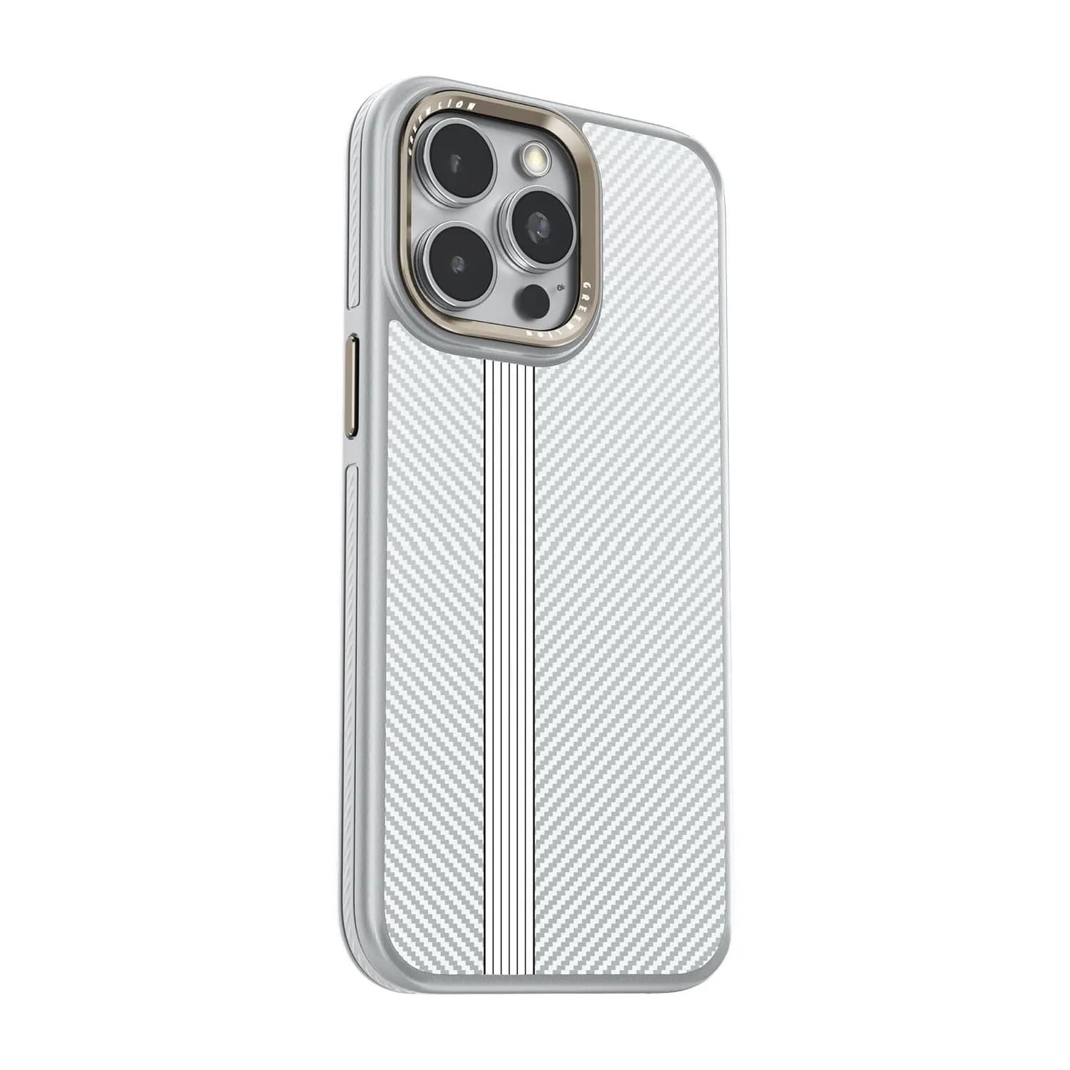 Green Lion Case iPhone 15 Pro - Kevlar Design, Titanium 1 Green Lion Case iPhone 15 Pro - Kevlar Design, Titanium 1
