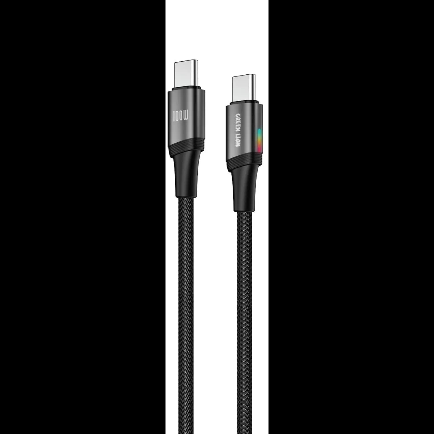 Green Lion USB-C Cable Lumi - 100W PD Fast Charging, Black 1 Green Lion USB-C Cable Lumi - 100W PD Fast Charging, Black 1