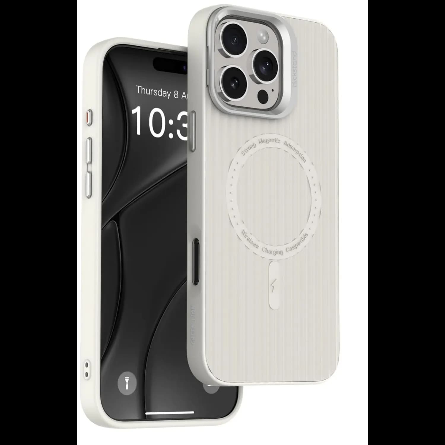 Green Lion Leather Case iPhone 16 Pro - MagSafe Compatible, Gray 1 Green Lion Leather Case iPhone 16 Pro - MagSafe Compatible, Gray 1