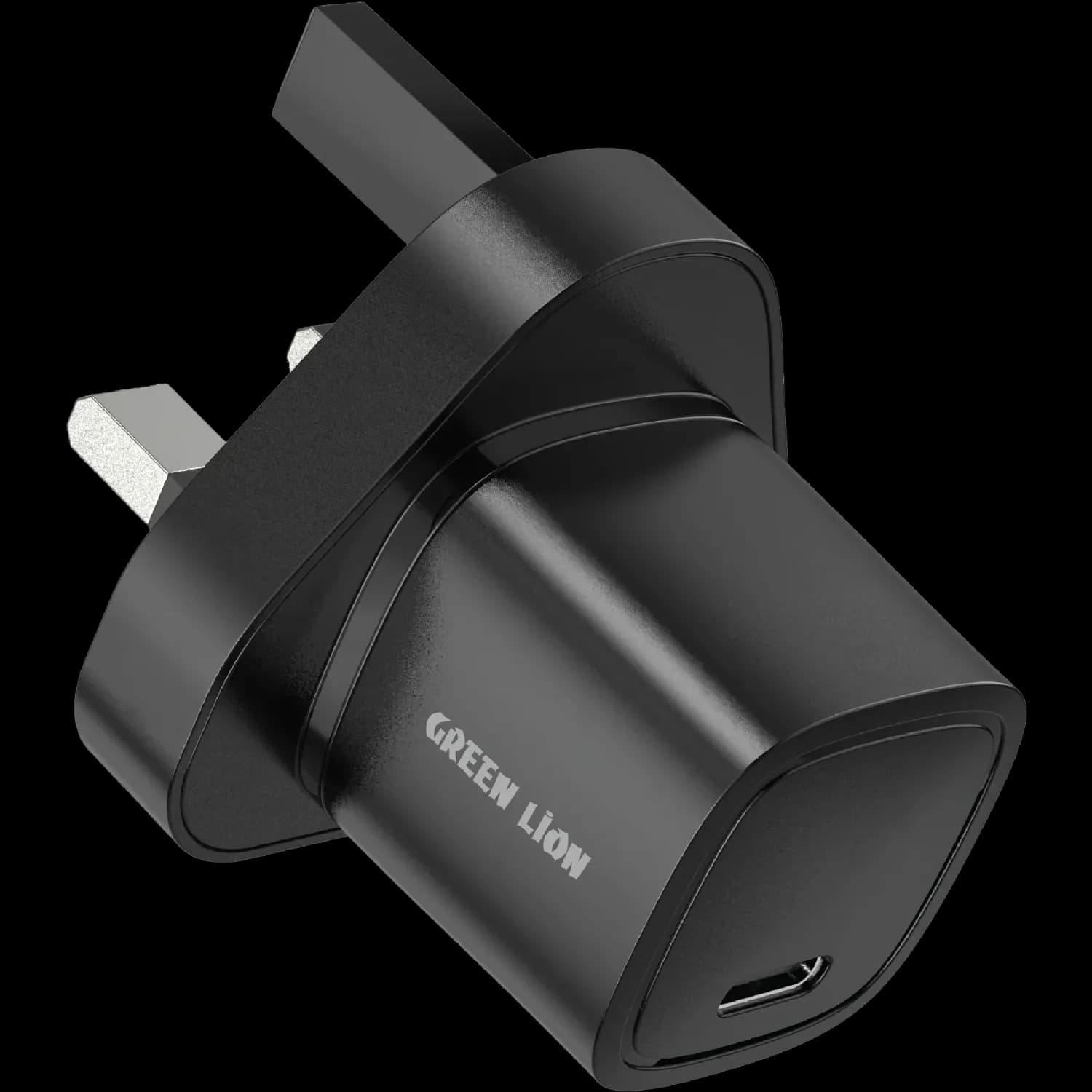 Green Lion Mini Plug Charger - 20W Fast Charge, Black Green Lion Mini Plug Charger - 20W Fast Charge, Black