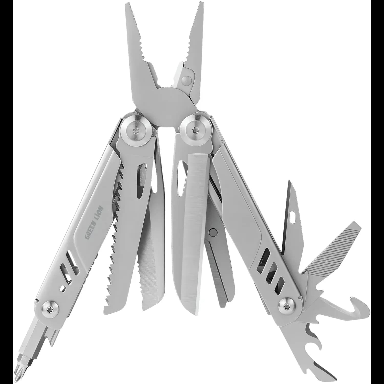 Green Lion Multi-Plier X 15-in-1 Multi-Tool Kit - Stainless Steel 1 Green Lion Multi-Plier X 15-in-1 Multi-Tool Kit - Stainless Steel 1