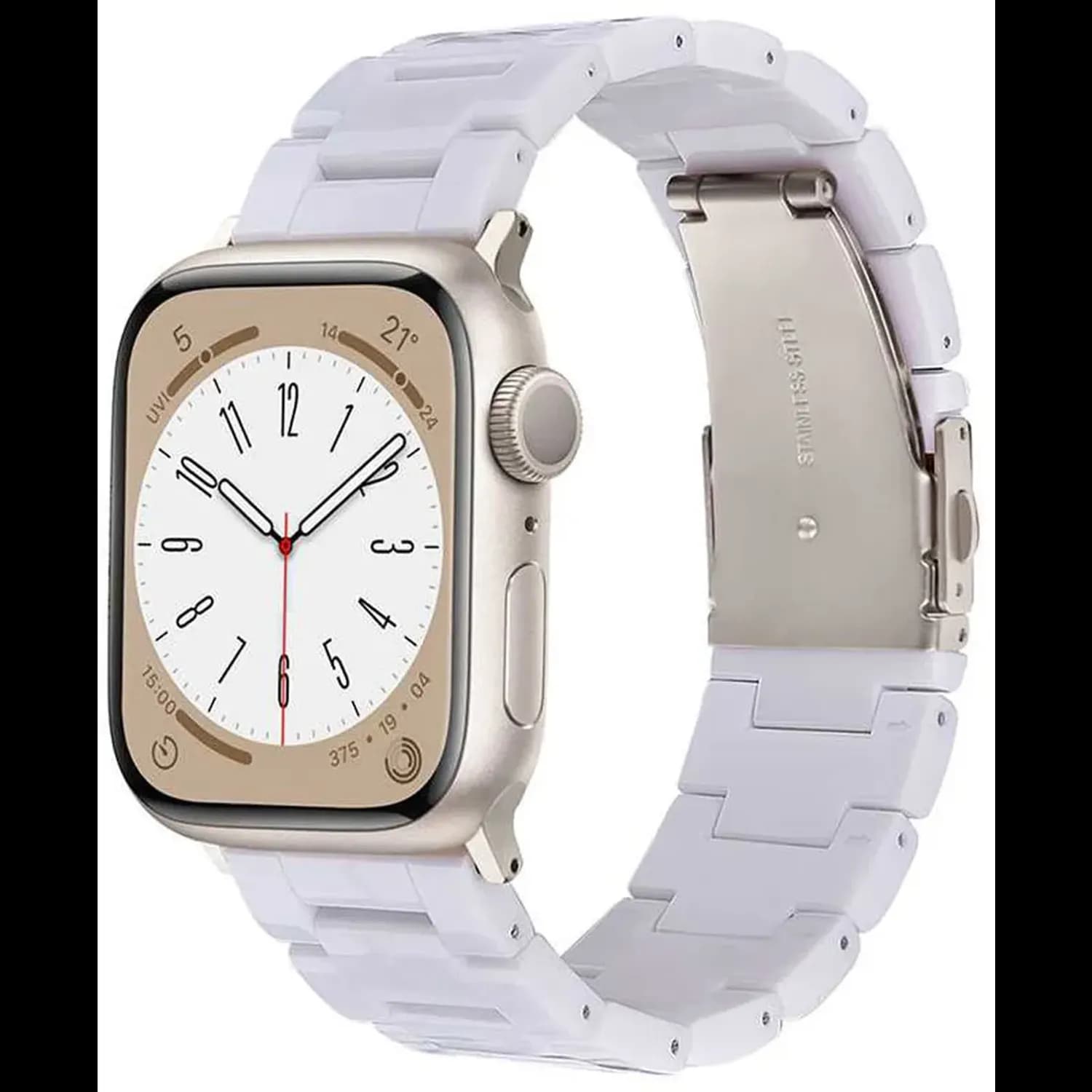 Green Lion iWatch Strap - Marble, Amber — White 1 Green Lion iWatch Strap - Marble, Amber — White 1