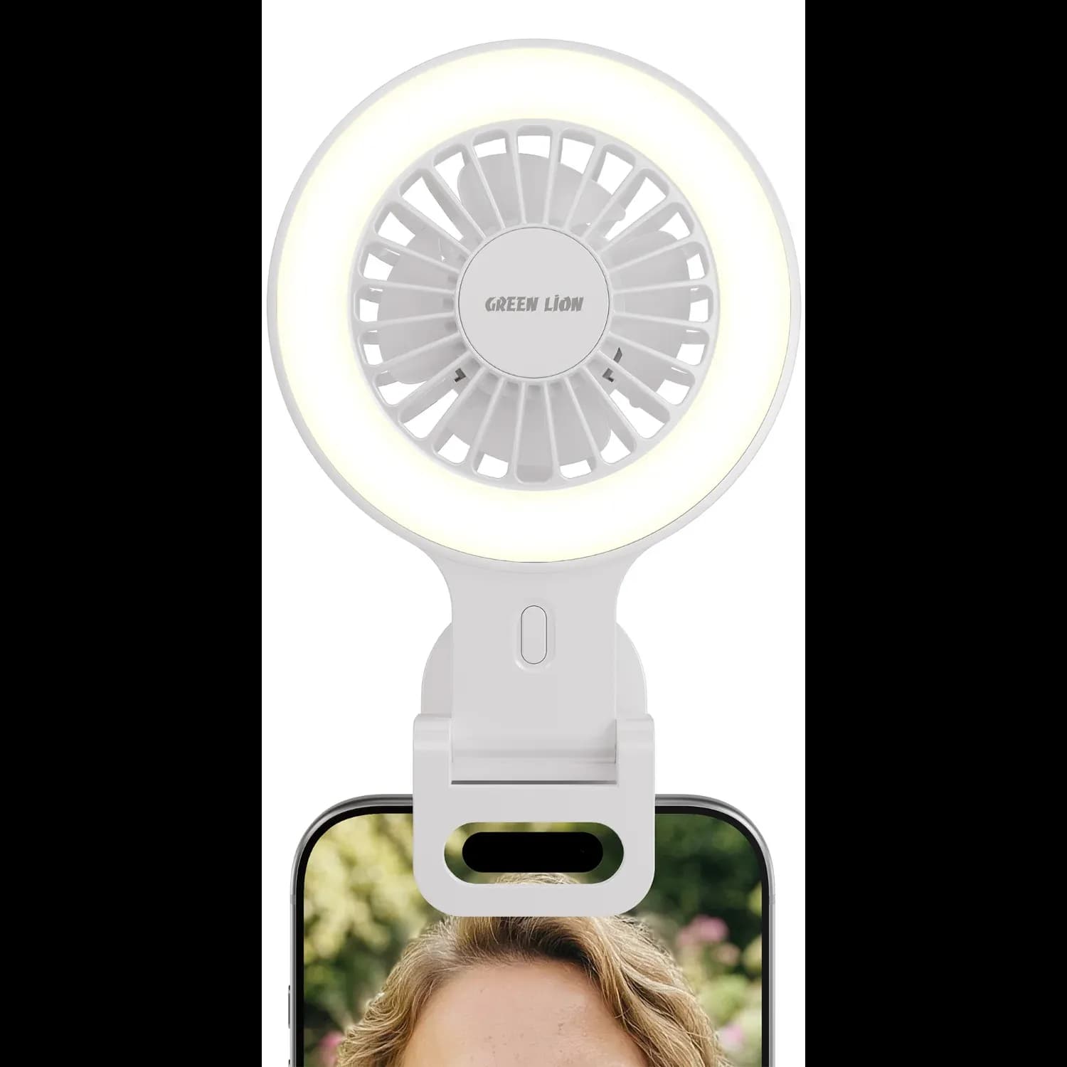 Green Lion Clip-On Rechargeable Fan AIR GLOW - Pink — White 1 Green Lion Clip-On Rechargeable Fan AIR GLOW - Pink — White 1